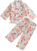 Kids Baby Girl Boy Satin Pajamas Set Button Down Sleep Shirt Top+Long Pants by SAYOO-Alljustforkids