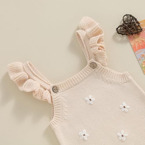 Baby Girl Summer Sleeveless Knit Sweater Romper - Image 6