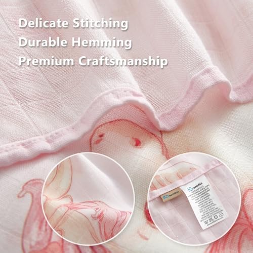 Muslin Baby Swaddle Blankets, Breathable 100% Rayon from Bamboo Receiving - Image 4