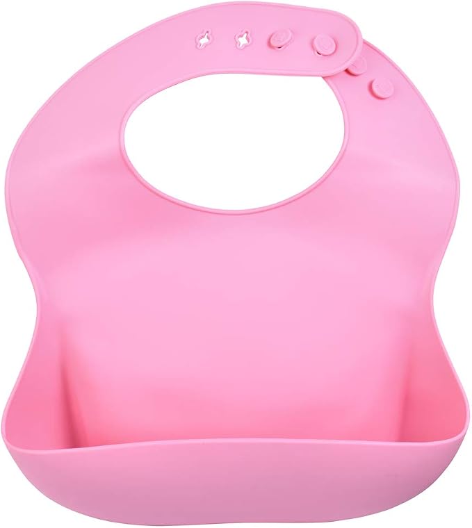 Three Little Tots Modern Silicone Baby Bib – Adjustable Fit Waterproof Catch by ThreeLittleTots