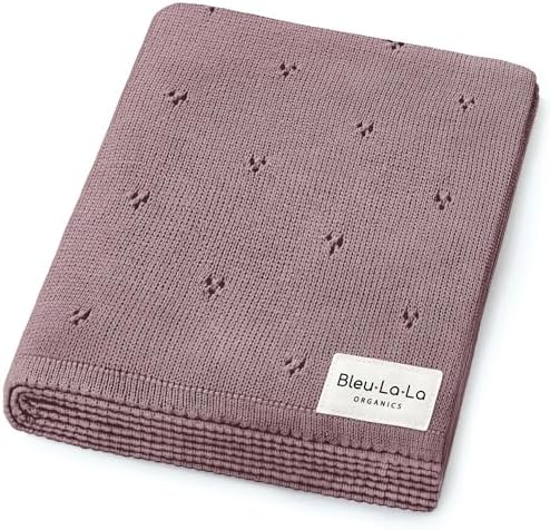 100% Luxury Organic Cotton Pointelle Knit Baby Quilt Blanket – Refined by BleuLaLa