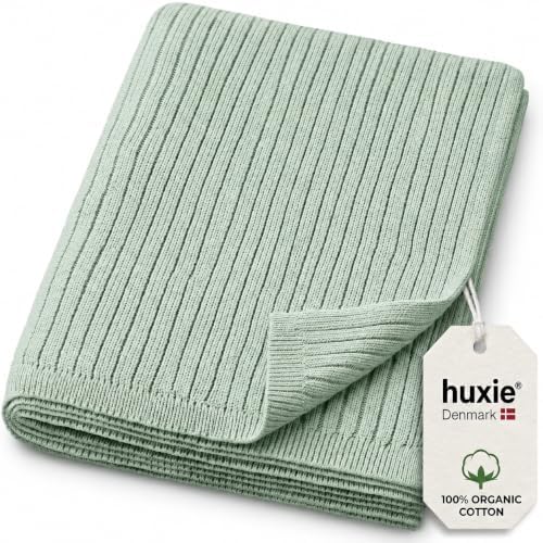 Receiving Blankets, 100% Organic Cotton Knit, Newborn Baby Swaddle | by huxie