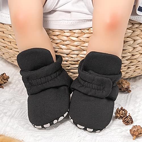 ohsofy Newborn Baby Cotton Booties Stay On Slipper Winter Warm Soft Shoes - Image 2