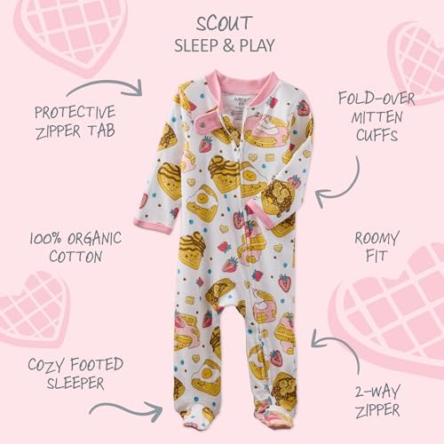Butterblu Scout Sleep & Play 100% Organic Cotton Footed Zip Front PJs | GOTS - Image 2