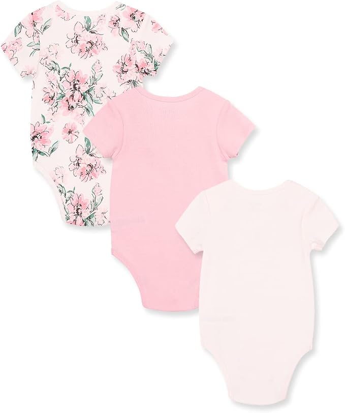 Little Me Clothes for Baby Girls' 3-Pack 100% Cotton Bodysuits - Image 2