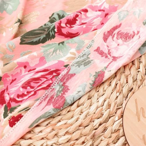 DRESHOW BQUBO Baby Girl Newborn Floral Receiving Blankets - Image 6