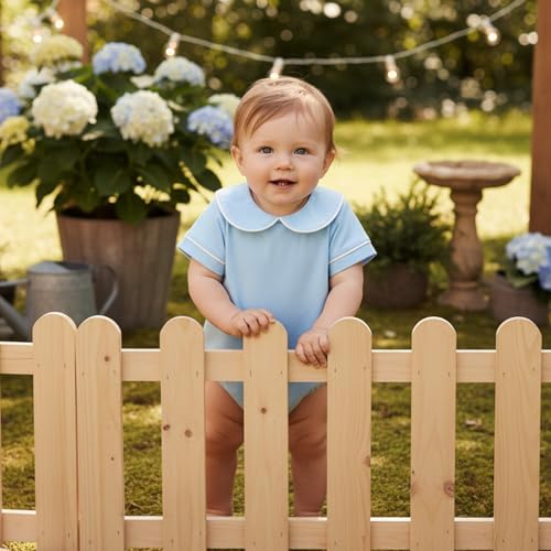 Newborn Baby Boy Girl Clothes Short Sleeve Solid Bubble Romper Doll Collar - Image 2