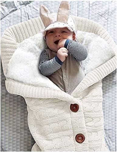 XMWEALTHY Unisex Infant Swaddle Blankets Soft Thick Fleece Knit Baby Girls Boys - Image 2