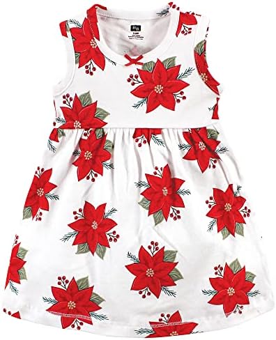 Hudson Baby Infant and Toddler Girls Cotton Dress and Cardigan Set - Image 4