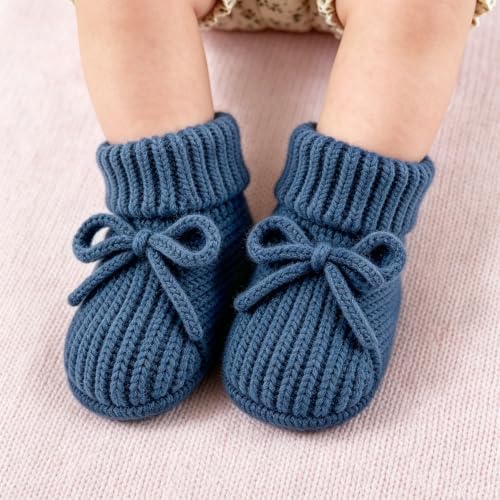 Jastore Baby Booties Newborn First Walkers Cozy Shoes Warm Knit Soft Booties - Image 7