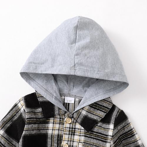 Toddler Baby Boy Long Sleeve Shirt Flannel Buffalo Plaid Shirts Button Down - Image 6