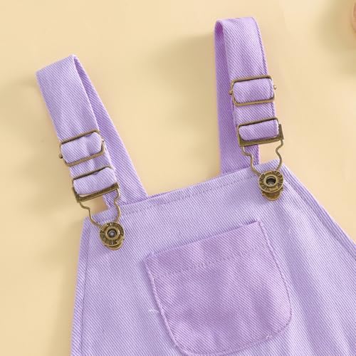 Fernvia Toddler Kids Baby Girl Boy Contrast Color Overalls Shorts Clothes - Image 4