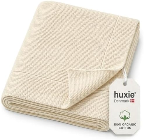 Receiving Blankets, 100% Organic Cotton Knit, Newborn Baby Swaddle | by huxie