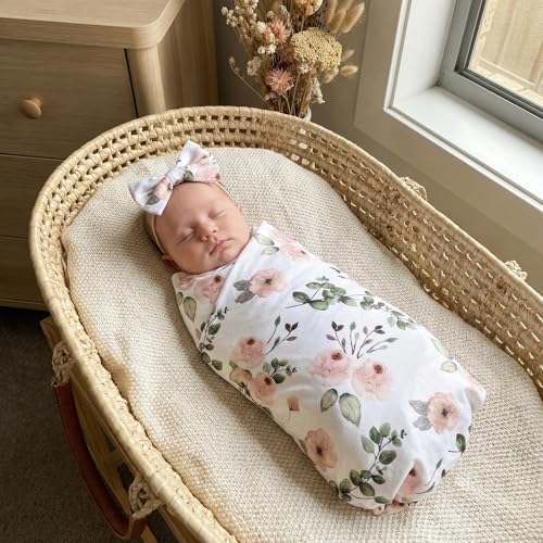 Floral Receiving Blankets for Baby Girls Swaddle Blanket - Image 4