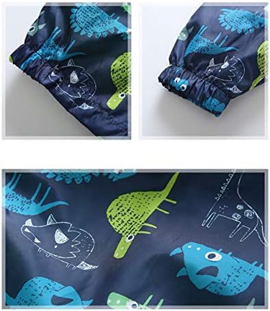 Boys' Hooded Dinosaur Jacket Windbreaker Outerwear - Image 4
