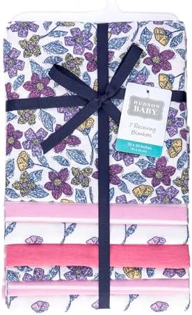 Hudson Baby Unisex Baby Cotton Polyester Flannel Receiving Blankets Bundle - Image 2