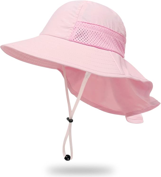 Toddler Baby Sun Hat Kids Summer Beach Essentials Adjustable Beach Hats by HONGTEYA