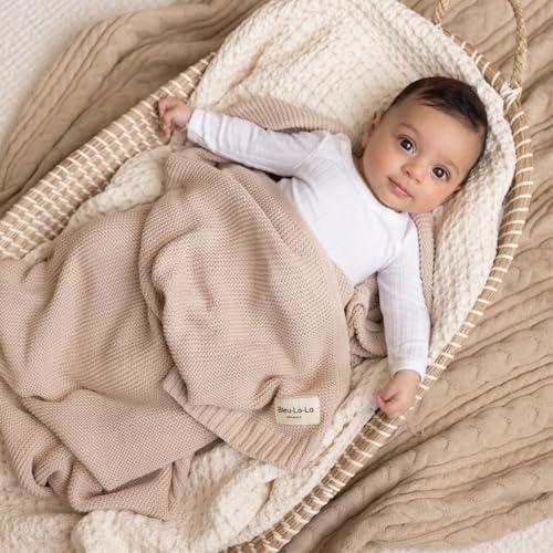 100% Organic Cotton Heritage Knit Textured Baby Quilt Blanket – Signature - Image 4