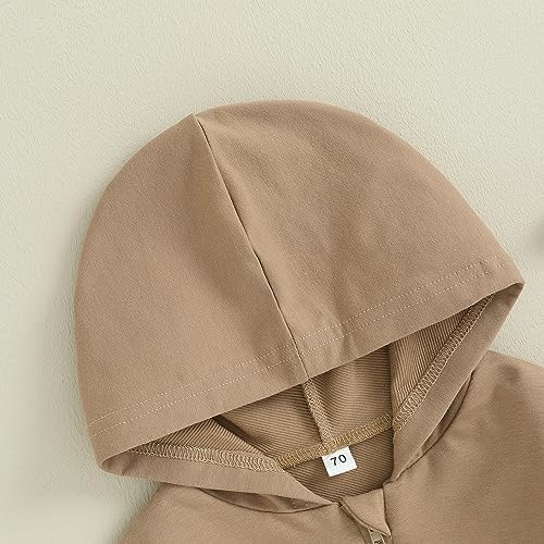Unisex Baby Boy Girl Clothes Hooded Sweatshirts Solid Color Long Sleeve Hoodies - Image 4