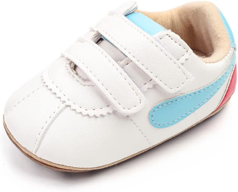 Clowora Baby Boys Girls Shoes Non-Slip Rubber Sole Sneakers Infant First Walking Toddler Crib Shoes Newborn Loafers Flats.