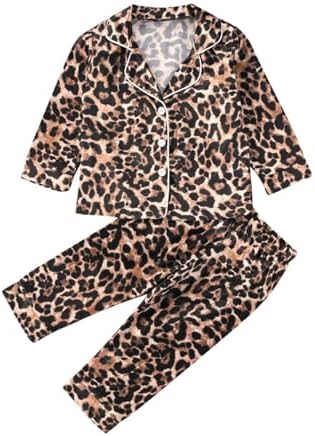 Kids Baby Girl Boy Satin Pajamas Set Button Down Sleep Shirt Top+Long Pants by SAYOO-Alljustforkids