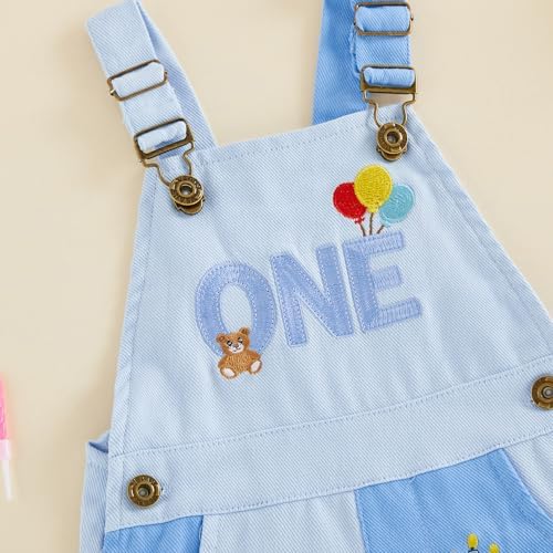 Fernvia Toddler Kids Baby Girl Boy Contrast Color Overalls Shorts Clothes - Image 4