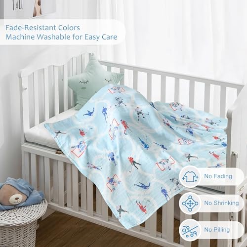 Baby Swaddle Blankets, Bamboo Muslin Receiving Blanket | 1-Pack, Lightweight & - Image 5