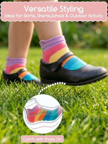 Aroveea Toddler Socks Non Slip Grip Ankle Baby 12 Pack - Image 4