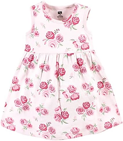 Hudson Baby Infant and Toddler Girls Cotton Dress and Cardigan Set - Image 4