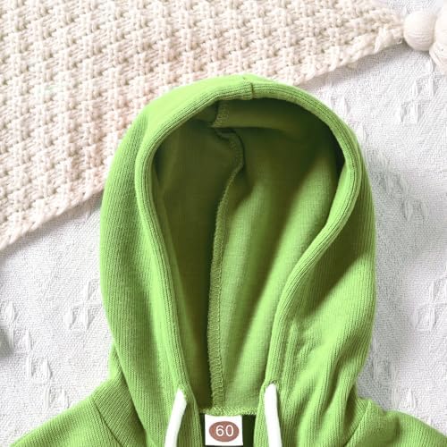 Unutiylo Unisex Baby Boys Girls Long Sleeve Infant Baby Zipper Hooded Jumpsuits - Image 5