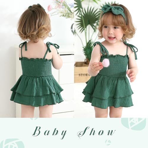 YOUNGER TREE Baby Girl Clothes Infant Summer Romper Dress Sleeveless Bodysuit - Image 4