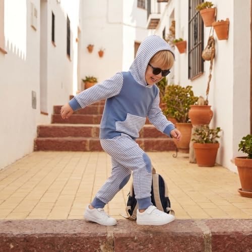 Infant Baby Boy Fall Winter Clothes Outfit Hooded Long Sweatshirt Pant Set - Image 4