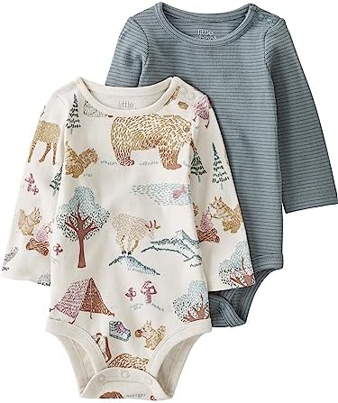 little planet by carter's Baby 2-Pack Organic Cotton Long-Sleeve Bodysuits by LittlePlanet