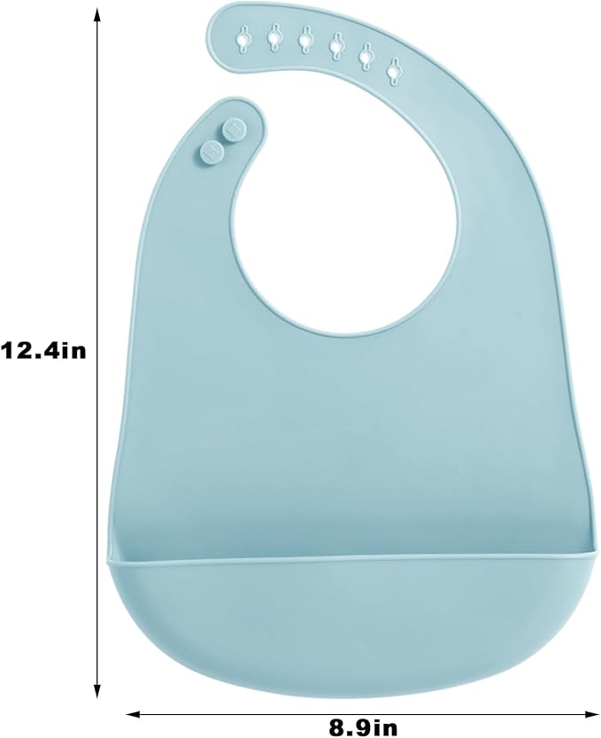 PandaEar Silicone Baby Bibs, 4 Pack Waterproof Feeding Bibs - Image 5