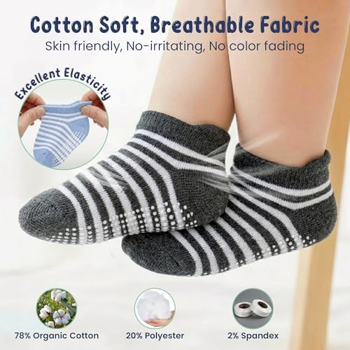 GOTS Organic Cotton Blend Ankle Toddler Socks 6M-12M-2t-3t-4t-5t Baby Gift - Image 4