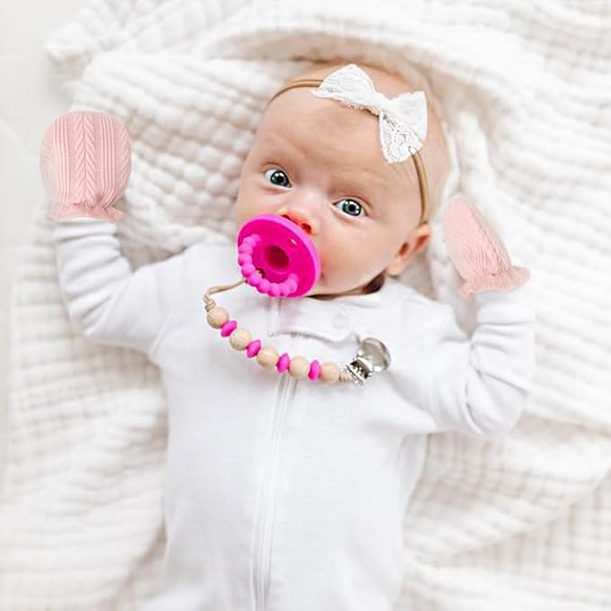 BQUBO Newborn Infant Toddler Mittens No Scratch Cotton Elastic Wrist Gloves - Image 7