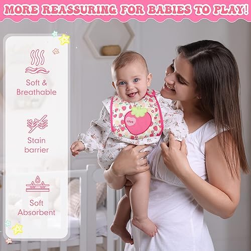 HooLing 24 Pcs Waterproof Baby Bibs, Soft Cotton Toddler Drool Bibs - Image 6