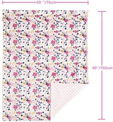 CREVENT Minky Floral Baby Blanket - Image 5