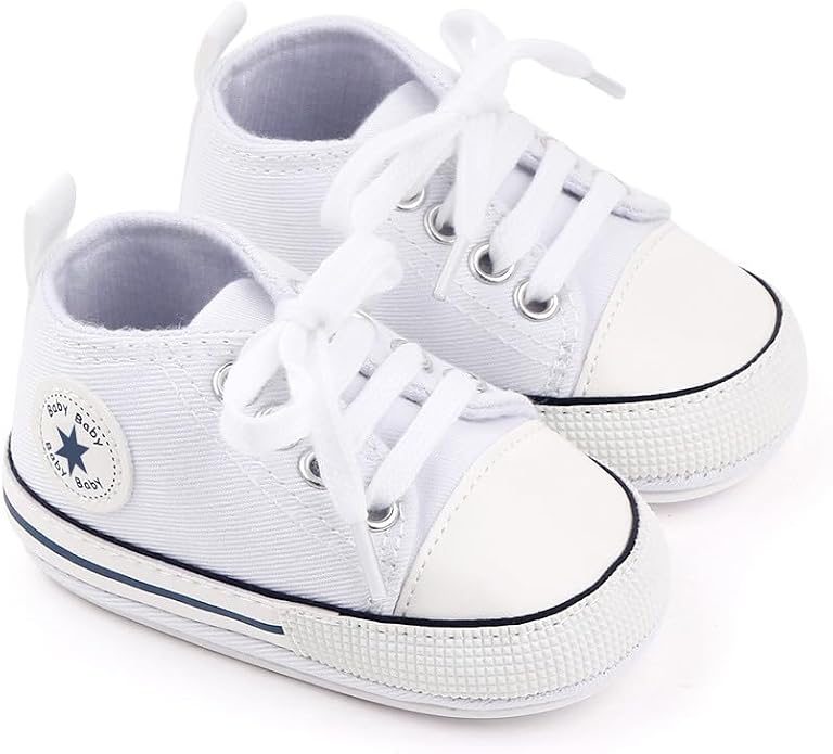 Unisex Baby Girls Boys Canvas High-top Shoes, Newborn Infant Anti-Slip Soft - Image 6