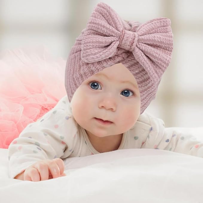 Cinaci 4 Pieces Baby Girls Turban Hats - Image 4