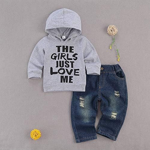 fhutpw Toddler Baby Boy Outfits Hoodie Sweatshirts & Jeans Clothes Set Fall - Image 2
