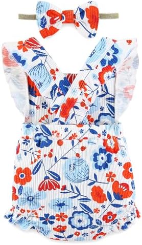 Fullfamous Baby Girl Ruffled Jumpsuit and Headband Set - Image 2