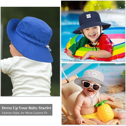 Baby Toddler Sun Hat, Kids Summer UPF 50+ Foldable Beach Bucket Hat - Image 7