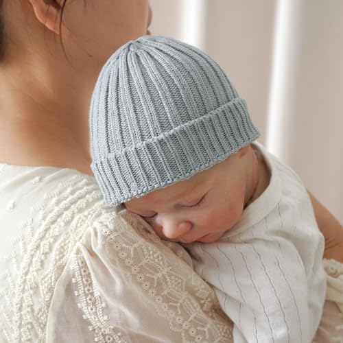 Neiwech Cotton Baby Beanie Hat Infant Newborn Toddler Winter Knitted Warm Skull - Image 3
