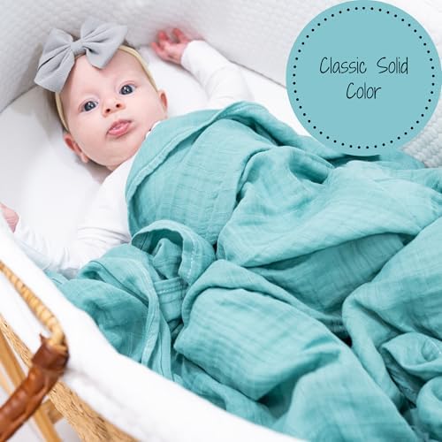 LollyBanks Baby Swaddle Blankets 2 Pack, 100% Cotton Muslin Blankets 47 x 47 - Image 3