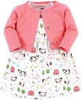 Hudson Baby Infant and Toddler Girls Cotton Dress and Cardigan Set by HudsonBaby