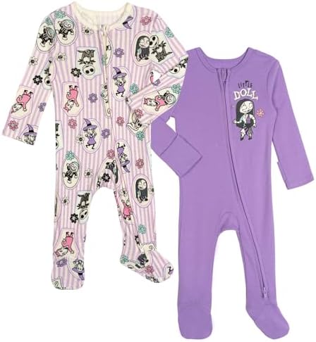 Disney Baby Girls' 2-Pack Footed Sleep N' Play Newborn to Infant by Disney