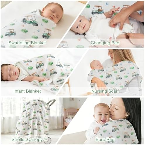 Baby Swaddle Blankets, Bamboo Muslin Receiving Blanket | 1-Pack, Lightweight & - Image 6