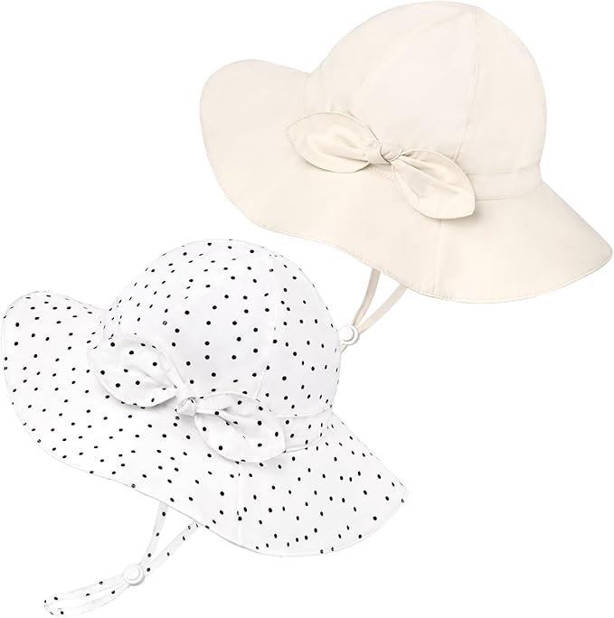 Baby Girl Sun Hat Kids Summer Beach Wide Brim Hats Toddler Bucket Hat by Weradau