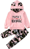 FYBITBO 2Pcs Baby Girls Fall Winter Clothes Mamas Bestie Hoodie Sweatshirt Tops by FYBITBO